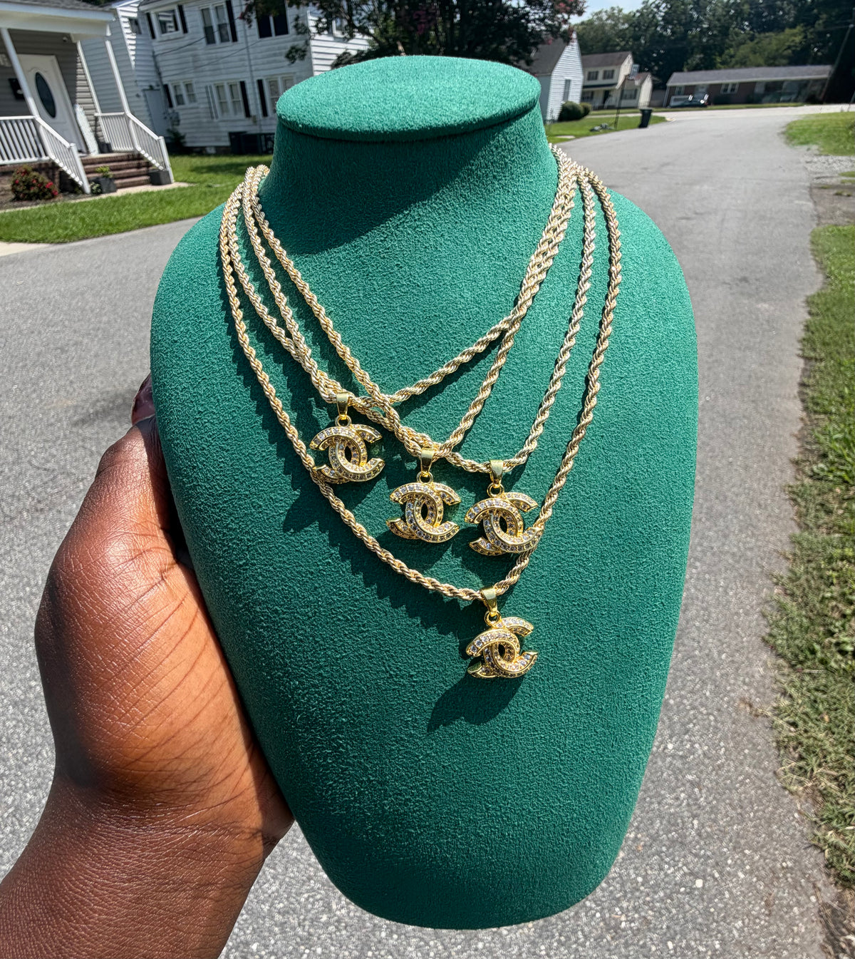 Double C Glam Necklace
