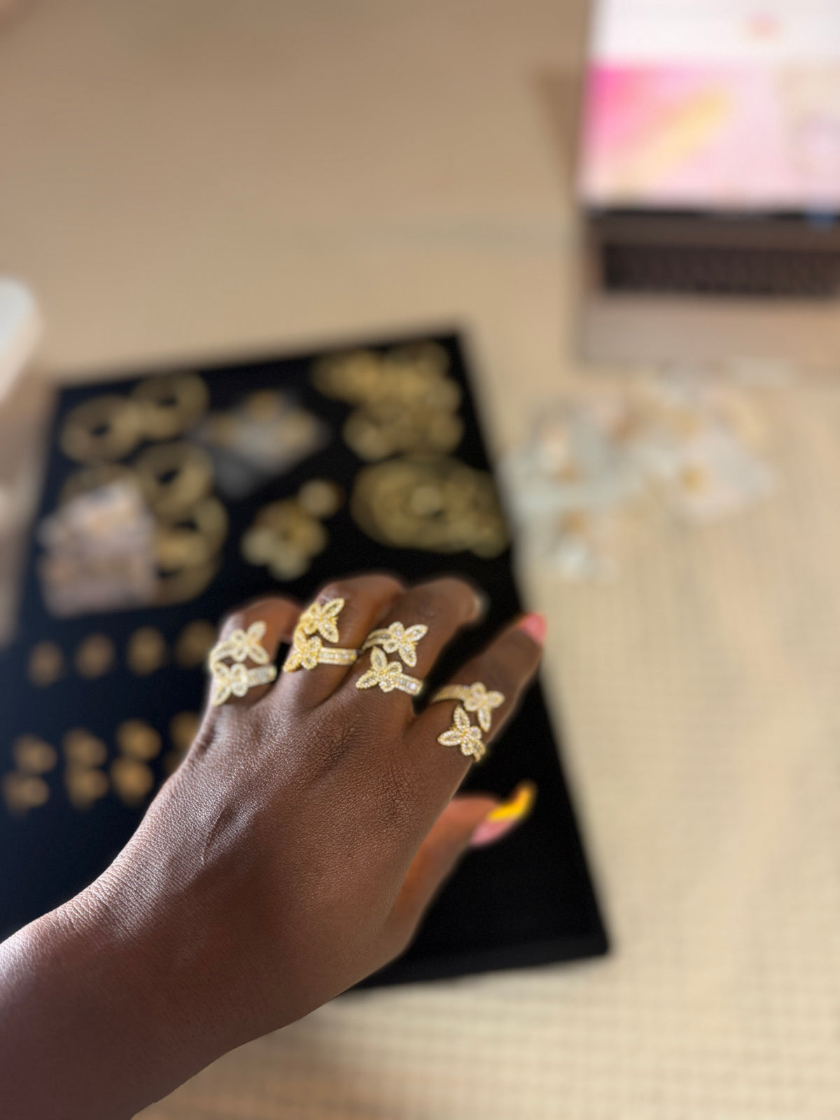 Golden Flutter Ring