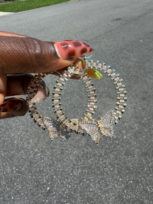 Big Butterfly Energy Hoops