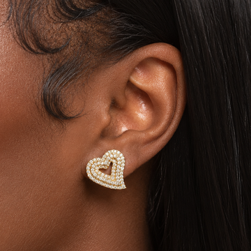 Curved Heart Earring