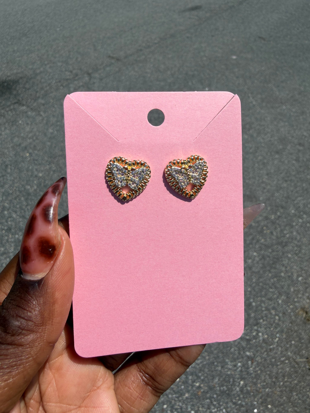 Heart + Bow Stud Earrings