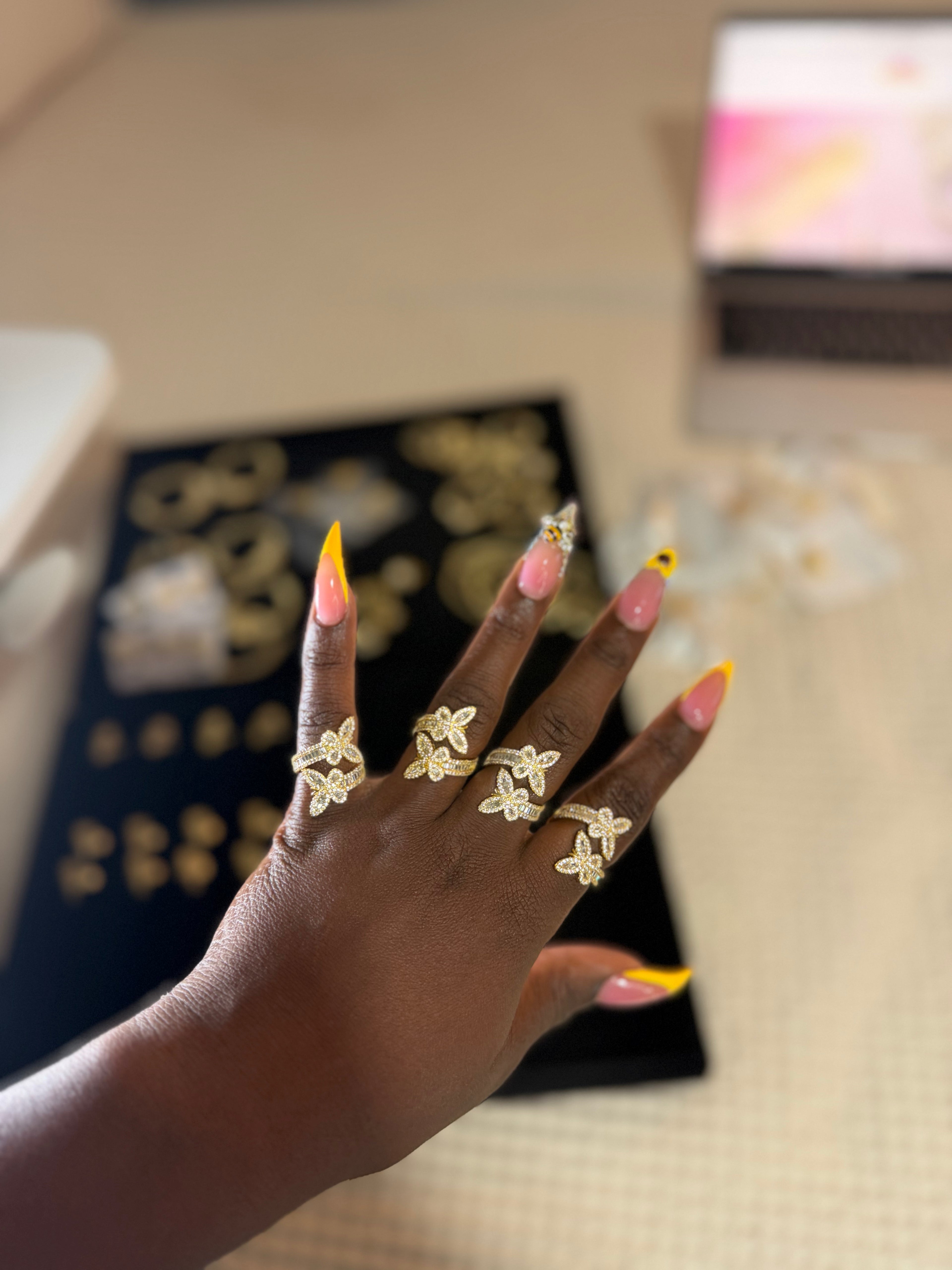 Golden Flutter Ring